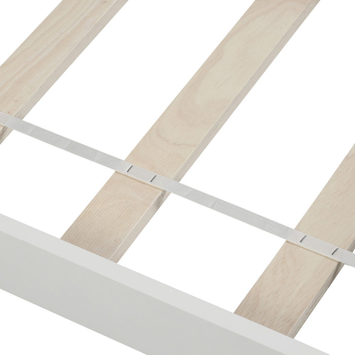 Wood Platform Bed Twin Size Platform Bed, White