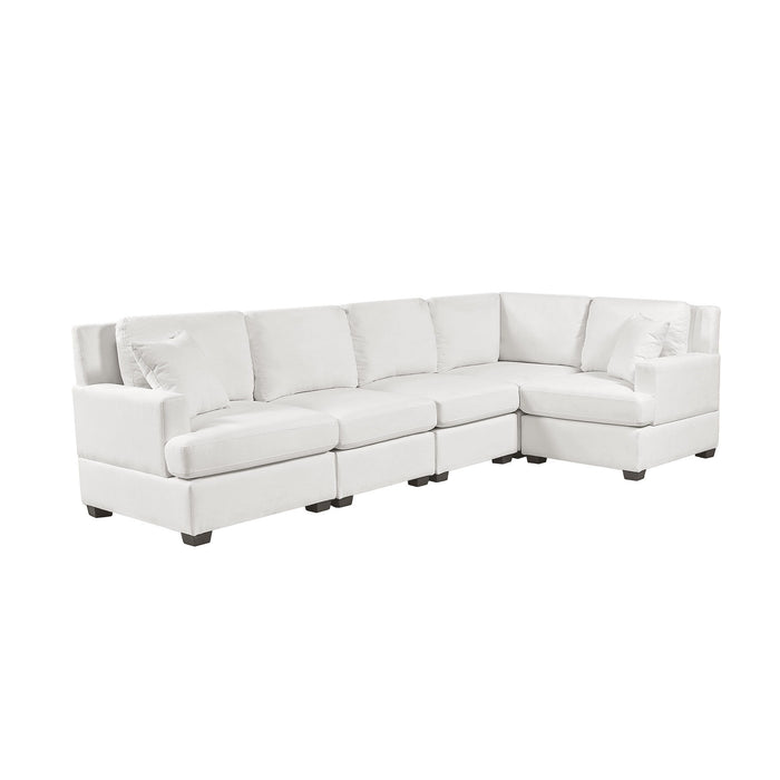 U_Style Sectional Modular Sofa With 2 Tossing Cushions And Solid Frame For Living Room