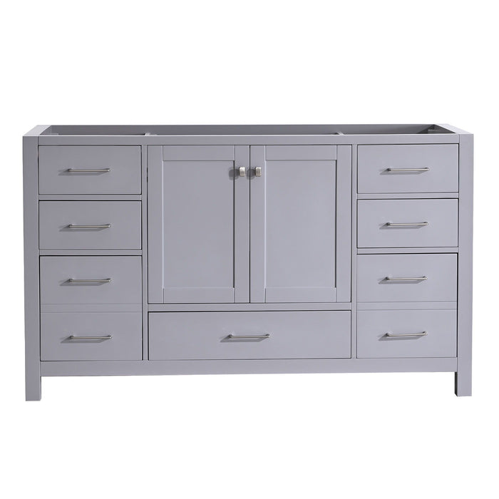 Bathroom Vanity Base Cabinet Only, Single Bath Vanity In Gray, Bathroom Storage With Soft Close Doors And Drawers
