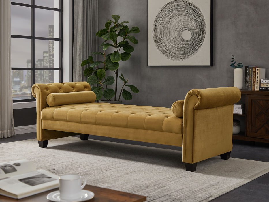 Brown Rectangular Large Sofa Stool
