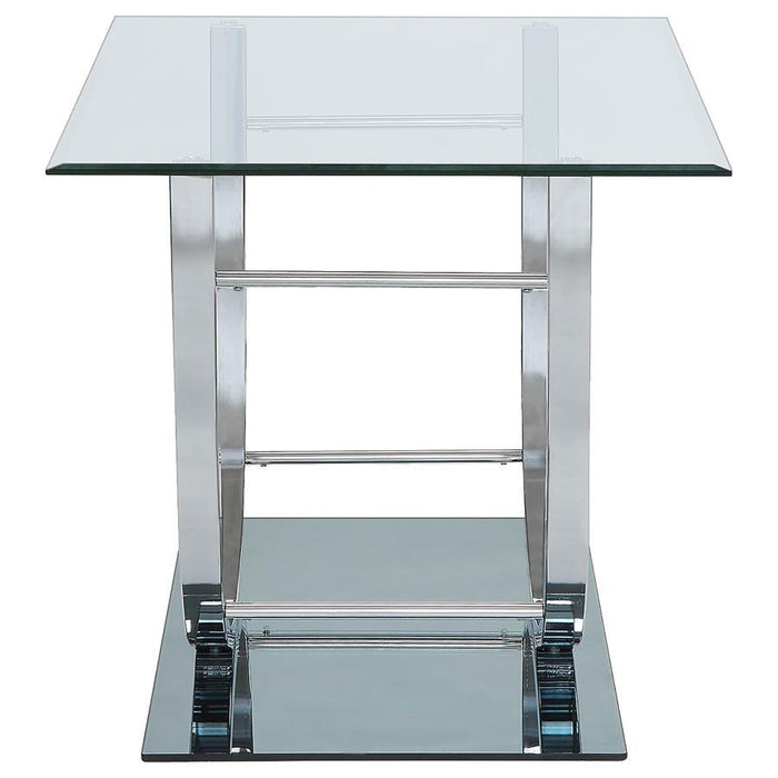 Danville - U-Shaped End Table - Chrome Unique Piece Furniture