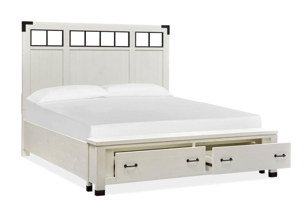 Harper Springs - Complete Panel Storage Bed With Metal Headboard