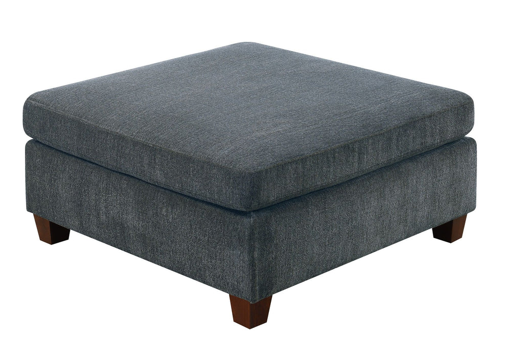 1 Piece Ottoman Only Gray Chenille Fabric Cocktail Ottoman Cushion Seat Living Room Furniture
