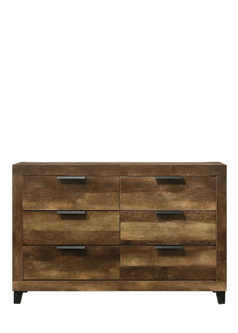 Morales - Dresser - Rustic Oak Finish Unique Piece Furniture