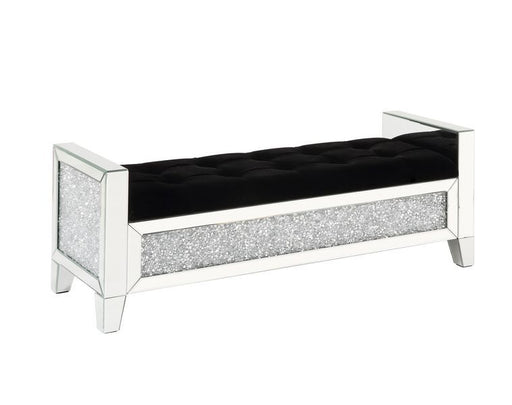 Noralie - Bench - Mirrored & Faux Diamonds - 18" Unique Piece Furniture
