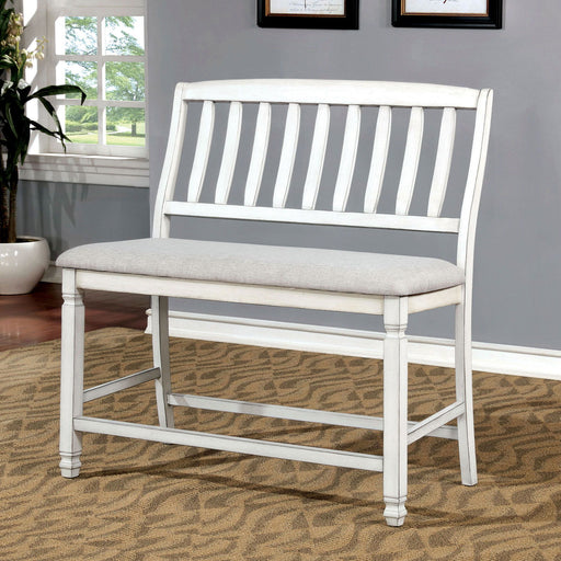 Kaliyah - Counter Height Bench - Antique White Unique Piece Furniture