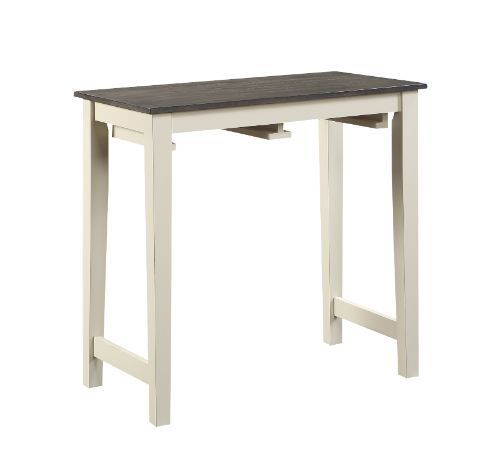 Yobanna - Counter Height Set - Gray Oak & Antique White Finish Unique Piece Furniture