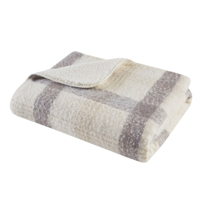 Faux Mohair To Sherpa Throw