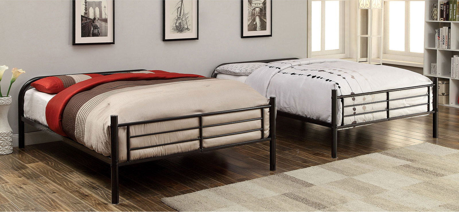 Brocket - Full Over Full Bunk Bed - Black - Metal Unique Piece Furniture