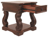 Alymere - Rustic Brown - Square End Table Unique Piece Furniture
