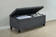 Samir - Lift Top Storage Bench - Charcoal Unique Piece Furniture