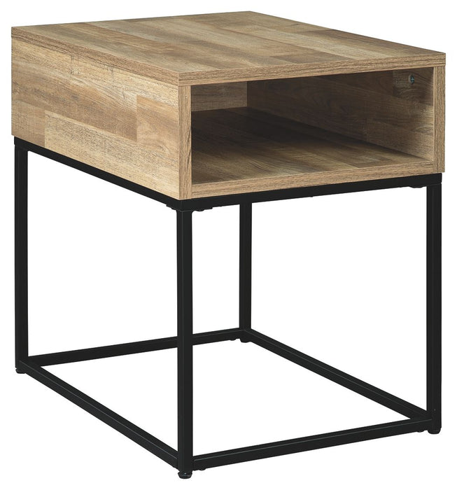 Gerdanet - Natural - Rectangular End Table Unique Piece Furniture