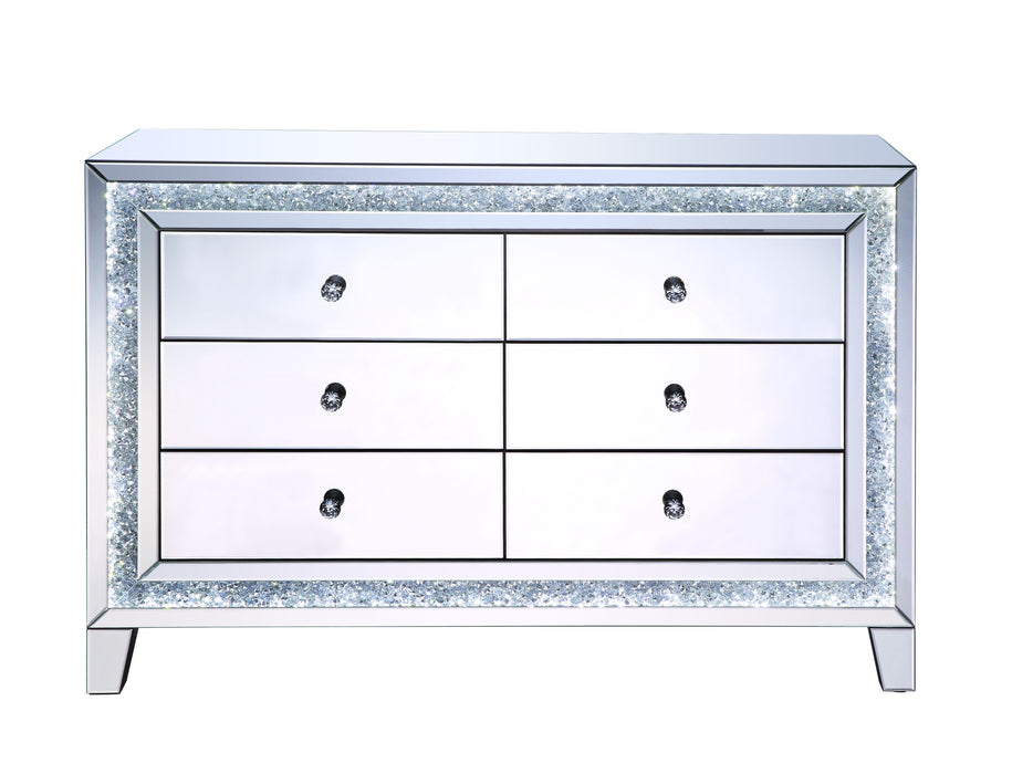 Noralie - Accent Table - Led, Mirrored & Faux Diamonds Unique Piece Furniture