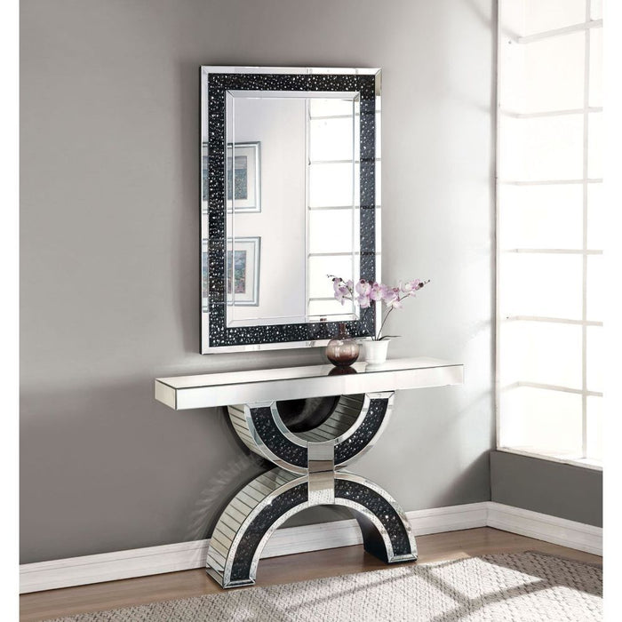 Noor - Accent Table - Mirrored & Faux Gemstones - 32" Unique Piece Furniture