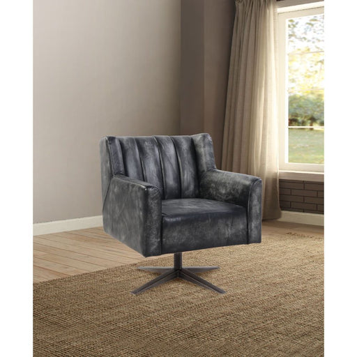 Brancaster - Executive Office Chair - Vintage Black Top Grain Leather Unique Piece Furniture