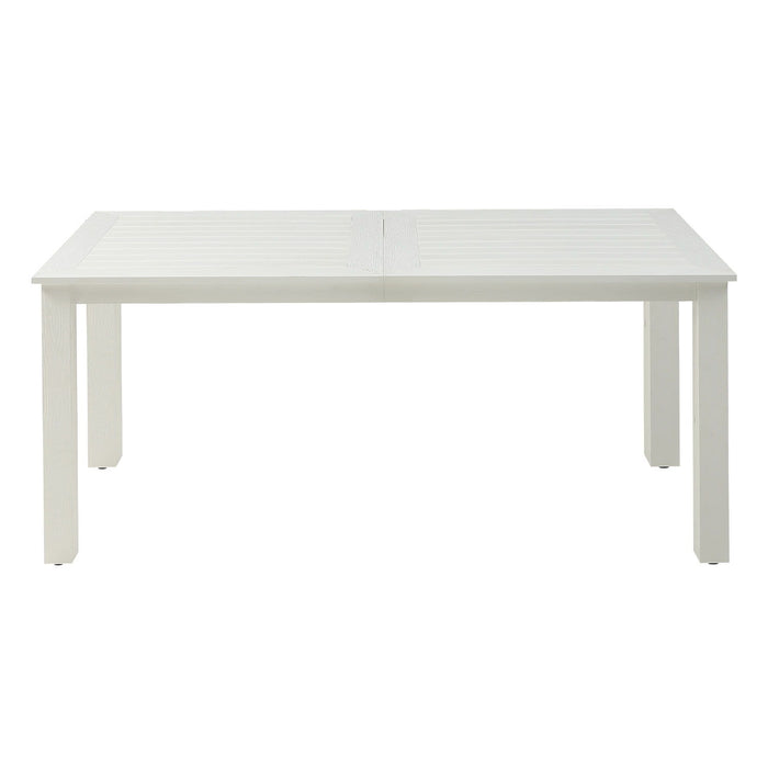 Hips Outdoor Dining Table, 70.86" Rectangular Dining Table For 4-6 Persons, White
