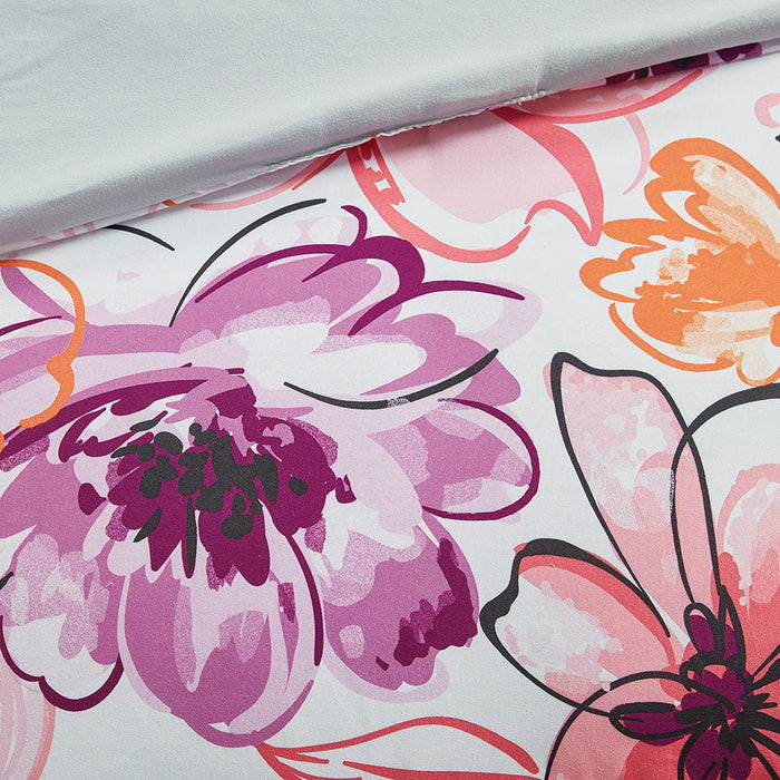 Floral Comforter Set - Pink