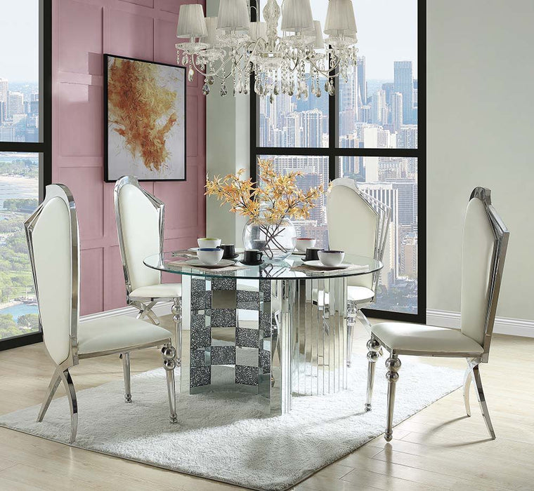 Noralie - Dining Table - Mirrored - 30" Unique Piece Furniture