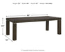 Hyndell - Dark Brown - Rectangular Dining Room Extension Table Unique Piece Furniture