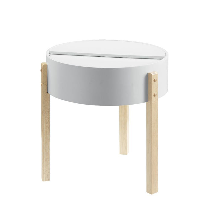 Bodfish - End Table - White & Natural Unique Piece Furniture