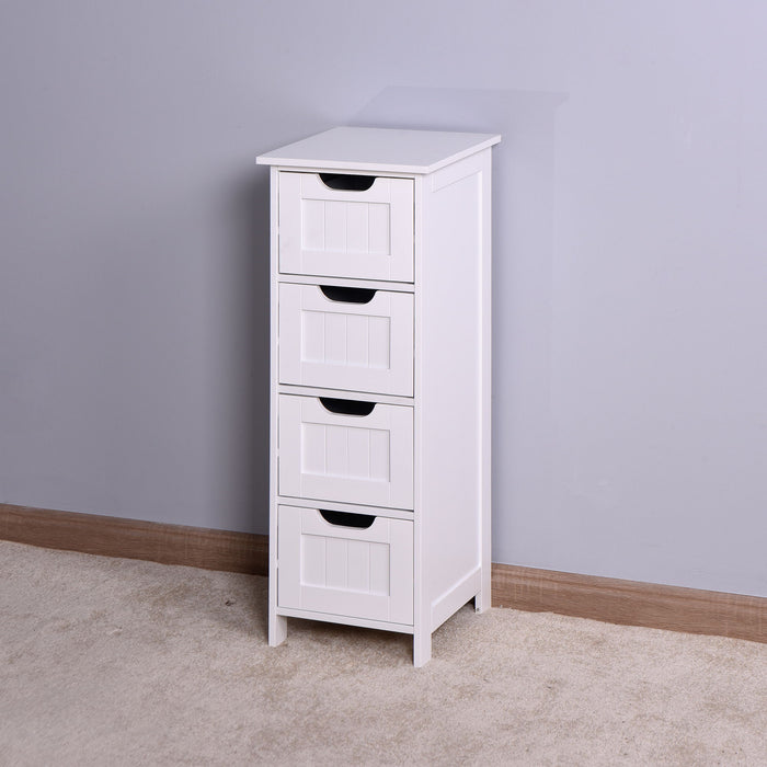 Bathroom Storage Cabinet - Freestanding Office Cabinet With Drawers - White