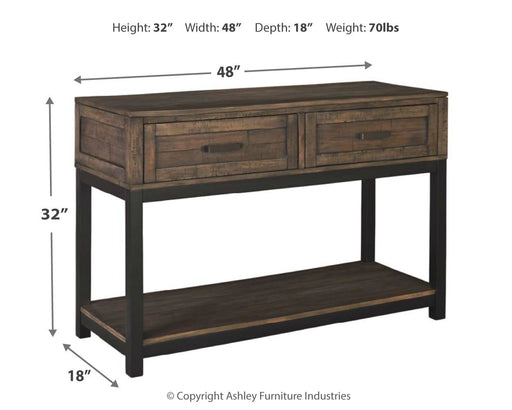 Johurst - Grayish Brown - Sofa Table Unique Piece Furniture