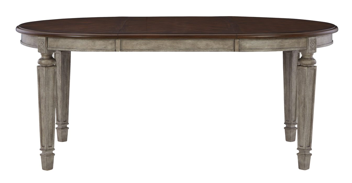 Lodenbay - Antique Gray - Oval Dining Room Extension Table Unique Piece Furniture
