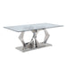 Gianna - Dining Table - Clear Glass & Stainless Steel Unique Piece Furniture