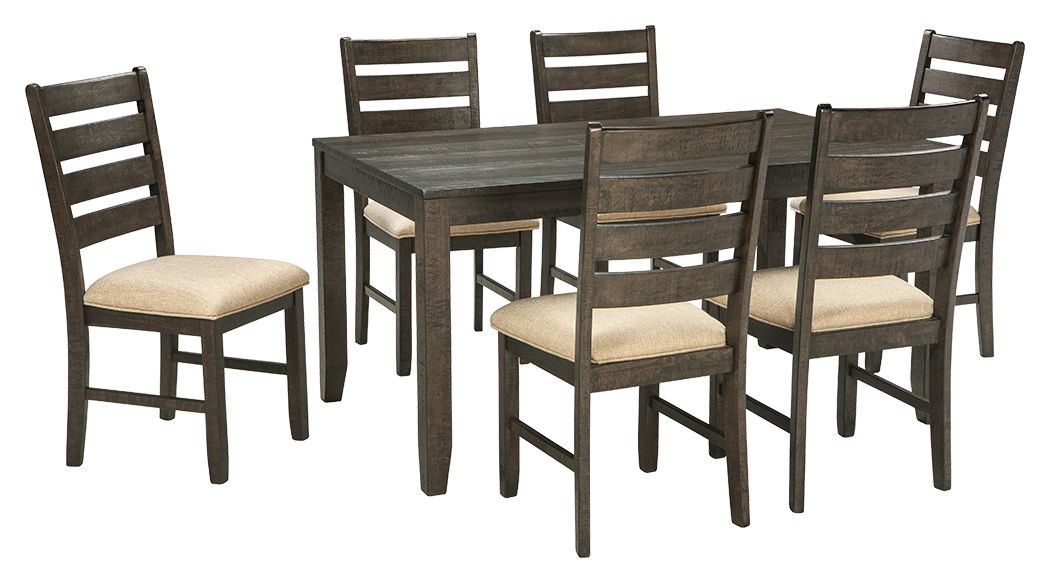 Rokane - Brown - Dining Room Table Set (Set of 7) Unique Piece Furniture