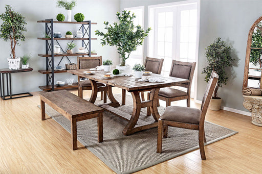 Gianna - Wooden Bench - Rustic Oak Unique Piece Furniture