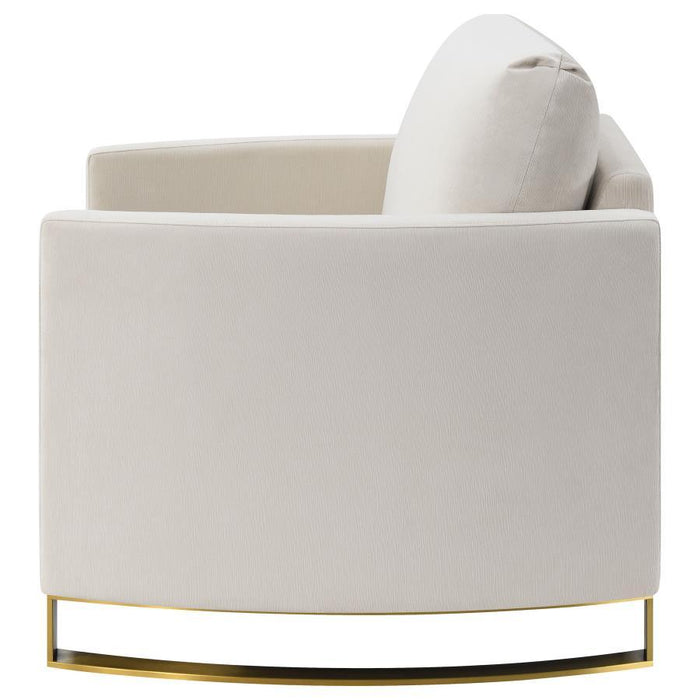 Corliss - Upholstered Arched Arms Chair - Beige Unique Piece Furniture