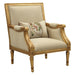 Daesha - Accent Chair - Tan Flannel & Antique Gold Unique Piece Furniture
