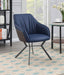 Mayer - Upholstered Tufted Side Chairs (Set of 2) - Blue And Brown Unique Piece Furniture