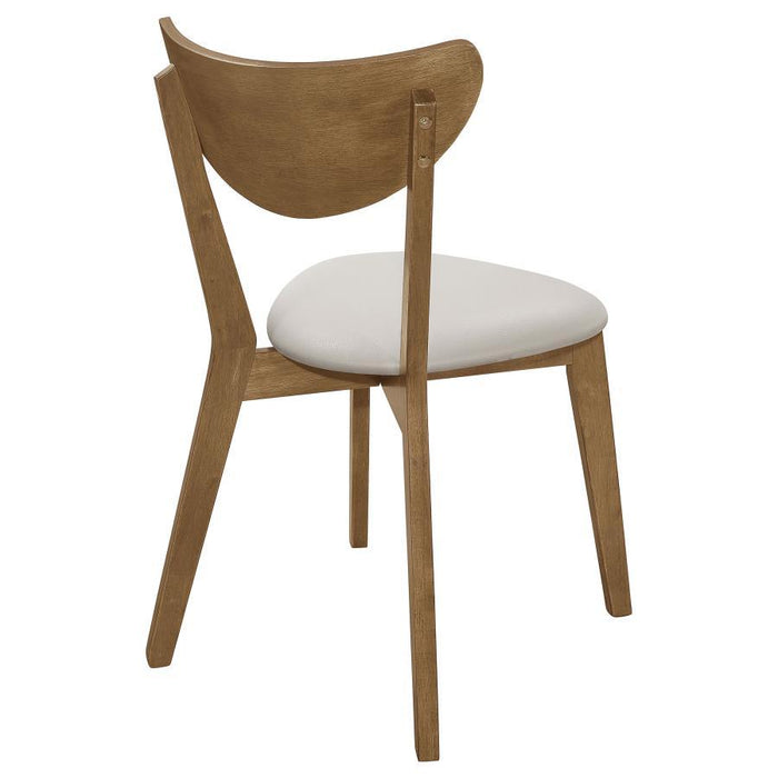 Kersey - Dining Side Chairs With Curved Backs (Set of 2) - Beige And Chestnut Unique Piece Furniture