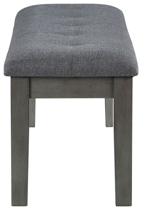 Hallanden - Black / Gray - Large Uph Dining Room Bench Unique Piece Furniture