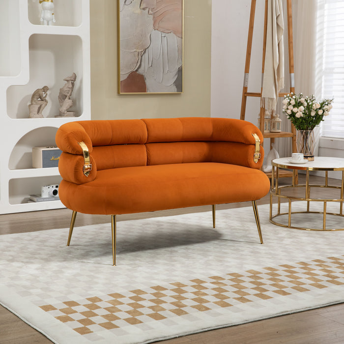 Coolmore Accent Chair, Leisure Chair - Orange
