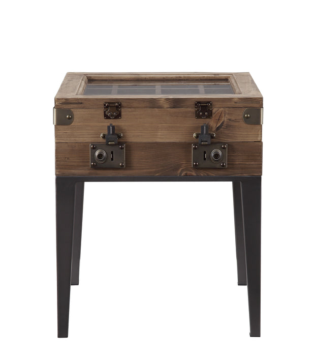 Kolin - Accent Table - Rustic Oak & Matte Gray Unique Piece Furniture
