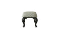 House - Delphine - Stool - Two Tone Ivory Fabric & Charcoal Finish The Unique Piece Furniture Furniture Store in Dallas, Ga serving Hiram, Acworth, Powder Creek Crossing, and Powder Springs Area