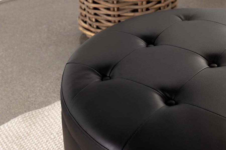 Jace - Upholstered Tufted Storage Ottoman - Black Unique Piece Furniture