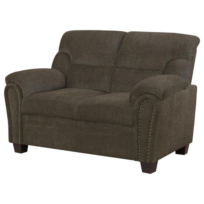 Clemintine - Upholstered Loveseat with Nailhead Trim Unique Piece Furniture