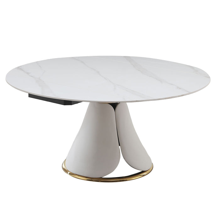 Fashion Modern Sinntered Stone Dining Table With Simple And Multi - Functional Retractable Dining Table