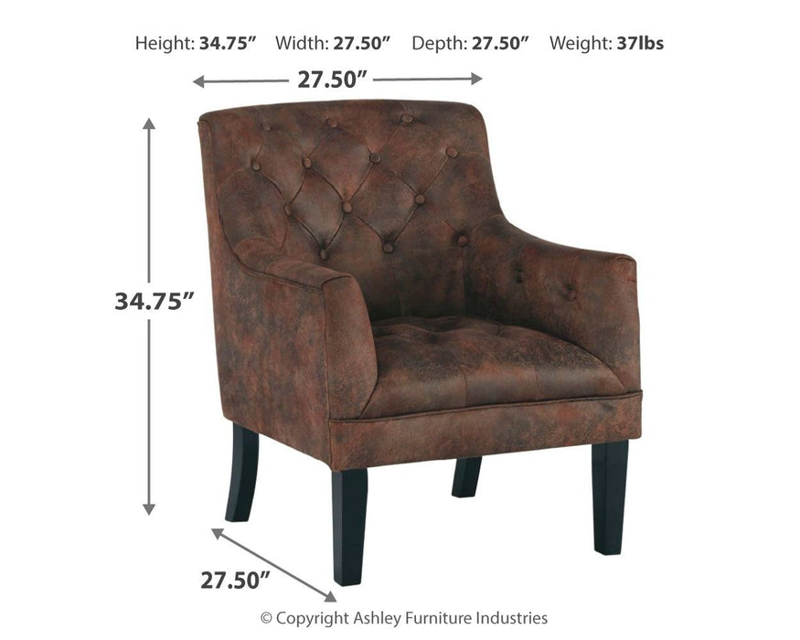 Drakelle - Mahogany - Accent Chair Unique Piece Furniture