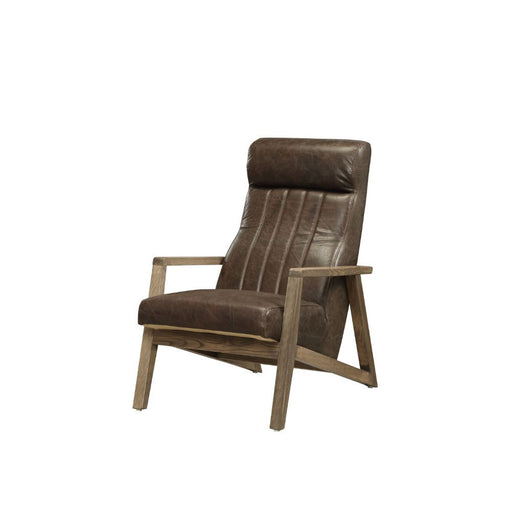 Emint - Accent Chair - Distress Chocolate Top Grain Leather Unique Piece Furniture