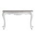 Ciddrenar - Accent Table - Marble Top & White Finish Unique Piece Furniture