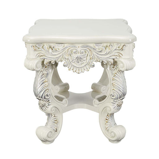 Adara - End Table - Antique White Finish Unique Piece Furniture