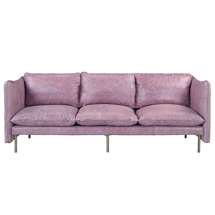 Metis - Sofa - Wisteria - Grain Leather Unique Piece Furniture
