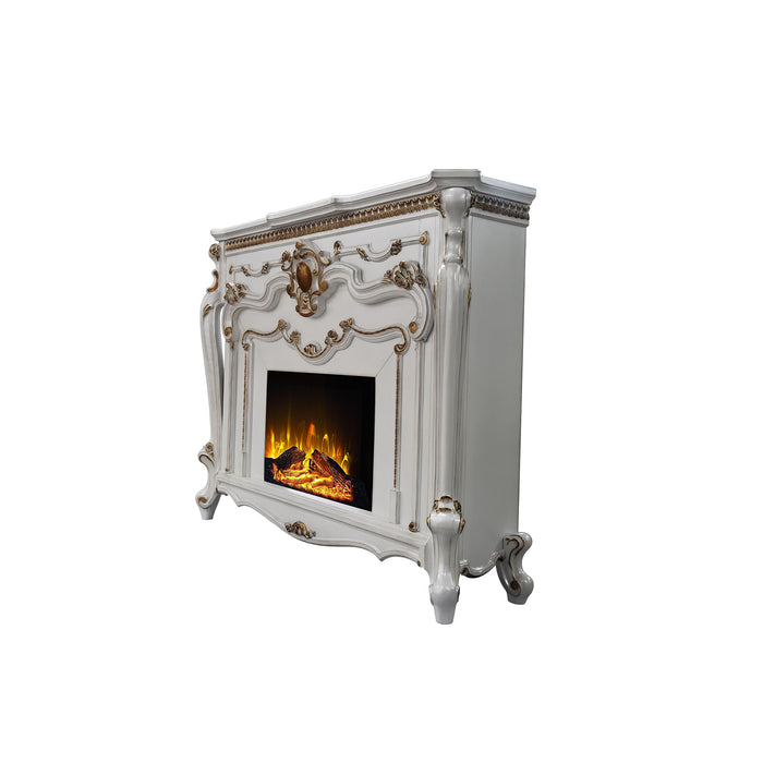 Acme Picardy Fireplace Antique Pearl Finish