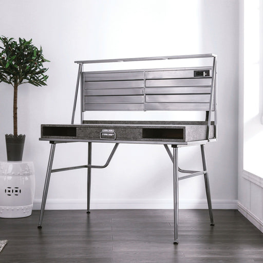 Mccredmond - Desk With USB - Silver Unique Piece Furniture
