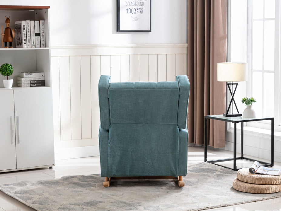 Coolmore Comfortable Rocking Chair Accent Chair - Mint Green