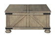 Aldwin - Gray - Cocktail Table With Storage - Square Unique Piece Furniture